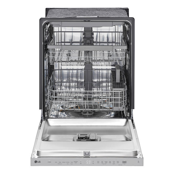 LG 24-in 48 dB Stainless Steel QuadWash Hidden Controls Built-In Dishwasher - ENERGY STAR®