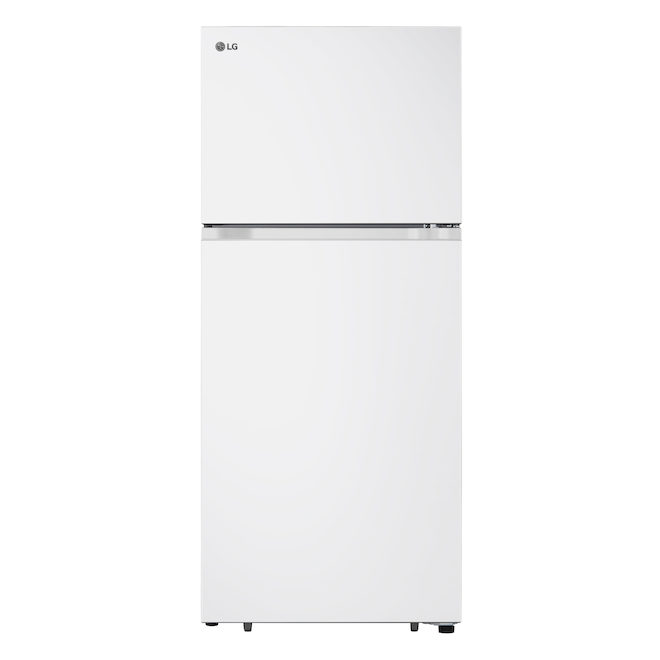 Réfrigérateur à congélateur supérieur LG 18 pi³, blanc