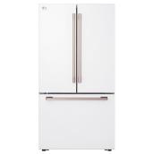 LG 26.5-cu.ft. Refrigerator French Doors and Bottom Freezer - Water Dispenser - Essense White