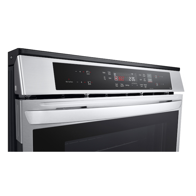 Cuisinière à induction intelligente LG encastrée 6,3 pi³ avec cuisson par convection et Air Fry, acier inoxydable