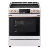 LG Studio 6.3-ft³ Induction Range Self-Cleaning 5-Element - White