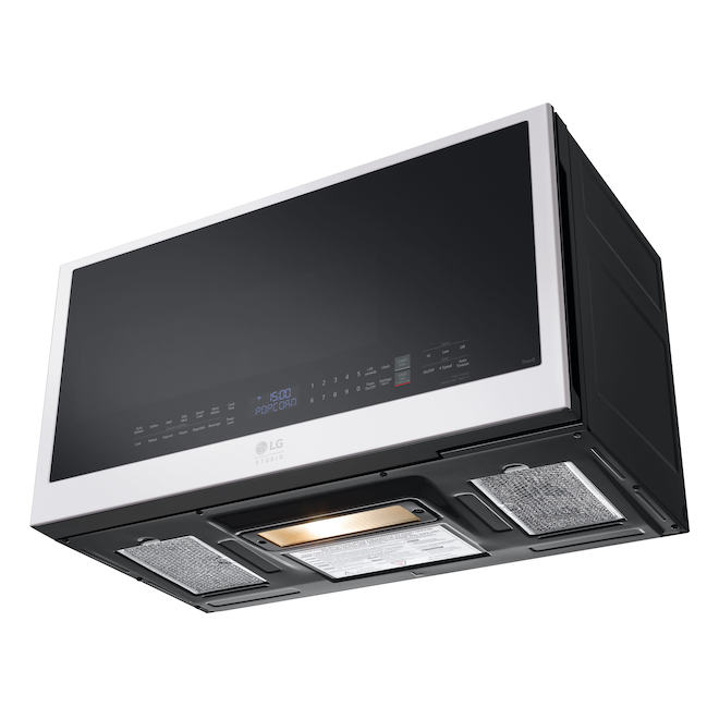 LG Studio Over-the-Range Microwave 2.0-cu.ft. with ThinQ - Fingerprint Resistant Black