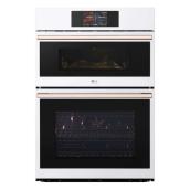 LG Studio Built-in Microwave and Wall Oven Combo 4.7-cu.ft. 30-in with Air Fry and Steam Assist - Essence White
