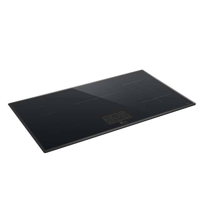 LG Studio Induction 36-in Cooktop in Glass-Ceramic with 5 Elements - Black