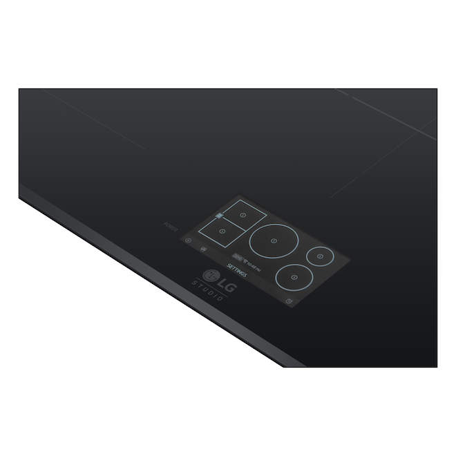 LG Studio Induction 36-in Cooktop in Glass-Ceramic with 5 Elements - Black