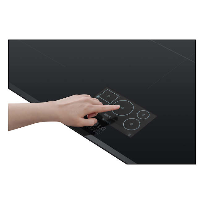 LG Studio Induction 36-in Cooktop in Glass-Ceramic with 5 Elements - Black