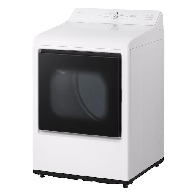 LG 27-in 7.3-ft³ Front-Load Vented Electric Dryer - Alpine White