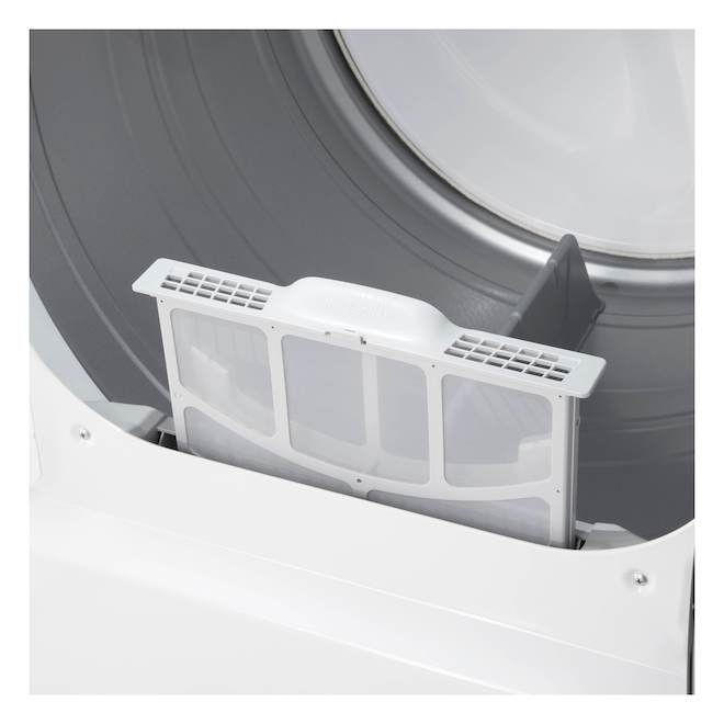 LG 27-in 7.3-ft³ Front-Load Vented Electric Dryer - Alpine White