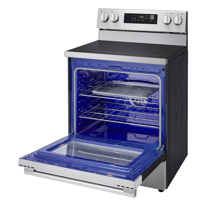LG 6.3-ft³ Single Convection Oven 5-Element Smooth Surface Freestanding Electric Range - Stainless Steel