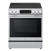 Cuisinière à induction électrique à encastrer LG 6,3 pi³ un four 5 éléments surface lisse, acier inoxydable