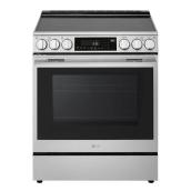 Cuisinière électrique à encastrer LG 6,3 pi³ un four autonettoyant 5 éléments surface lisse, acier inoxydable