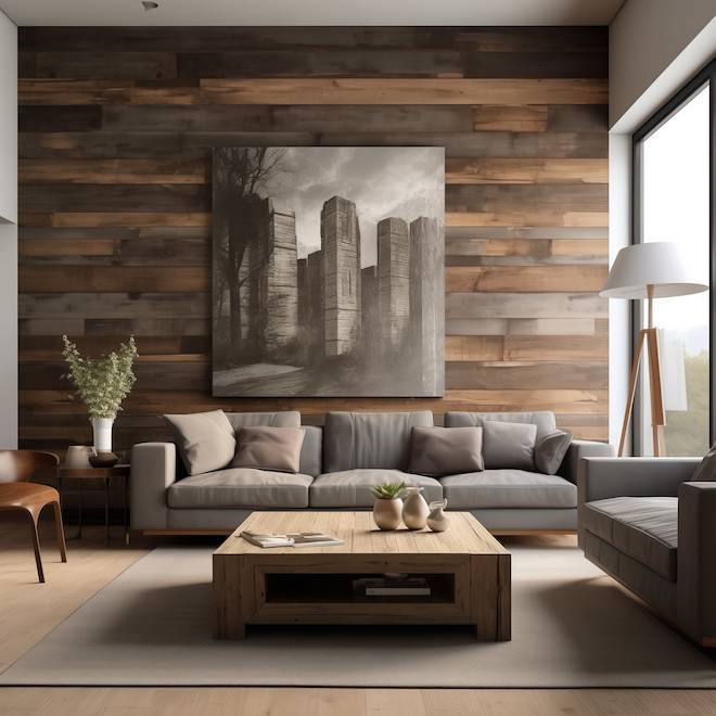 Grange Design 14-ft² Brown/Grey Wall Plank