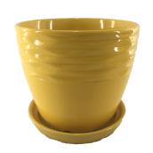 Pot en terre cuite vernie, lustré, 6