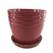 Pot en terre cuite vernie, lustré, 6