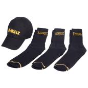 Ensemble de bas et casquette DeWalt, 4 morceaux, noir et jaune