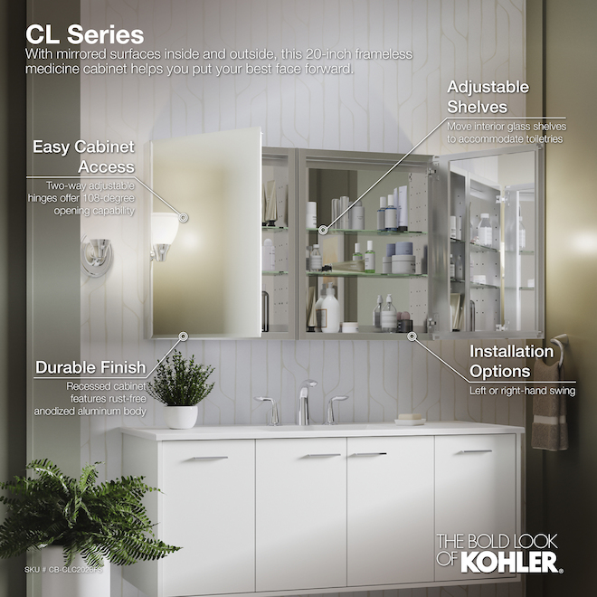 Kohler Medicine Cabinet With Mirrored, Kohler Oval Medicine Cabinets