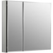 Kohler Medicine Cabinet with Mirrored Doors - 30-in - Aluminum