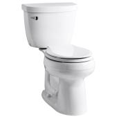 Toilette 2 pièces arrondie Right Height Cimarron, blanche, 1,28 GPC