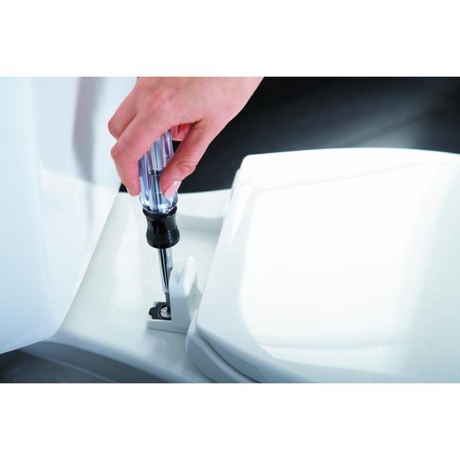 Elongated Toilet Seat - Plastic - White