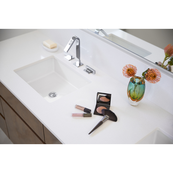 Kohler Built-in Rectangular Bathroom Sink with Vertical Sides - 19.8-in X 15.6-in - White