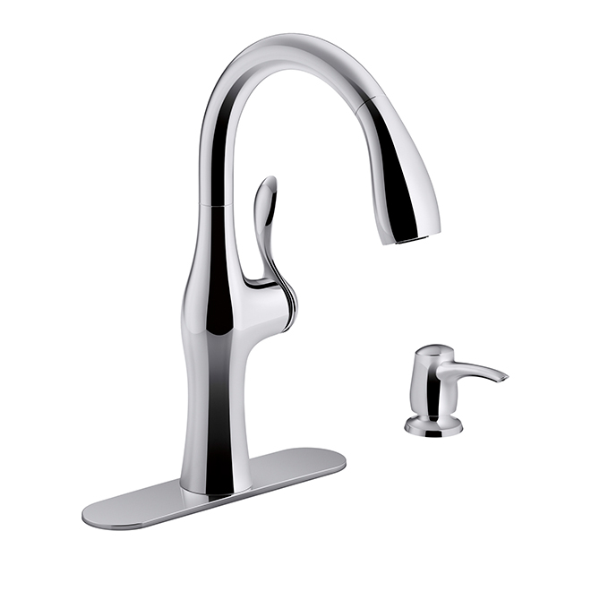 Image of Kohler | Alma Kitchen Faucet With Soap Dispenser - Chrome | Rona