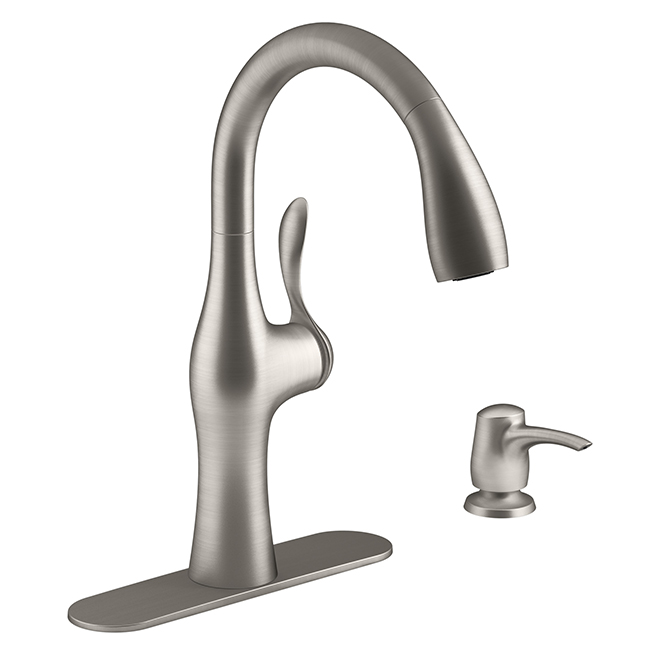 Kohler Alma Pull Out Kitchen Faucet 1 Handle Stainless Steel