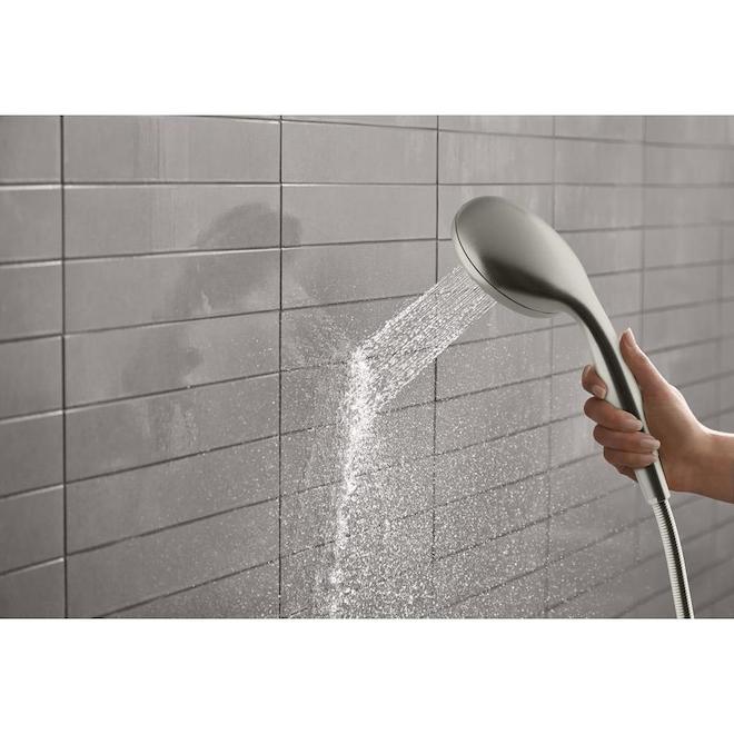 IVY Ensemble de douche - avec douchette à main - rond - spray satiné