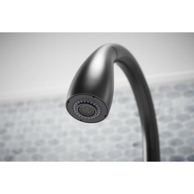 KOHLER robinet de cuisine à tirette 1 poignée noir mat