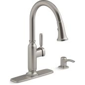 Kohler Ealing Stainless Steel Pull-Out 1-Handle Kitchen Faucet
