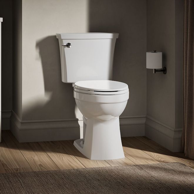 KOHLER Elliston White Ceramic Two-Piece Elongated Toilet - 4.8 LPF