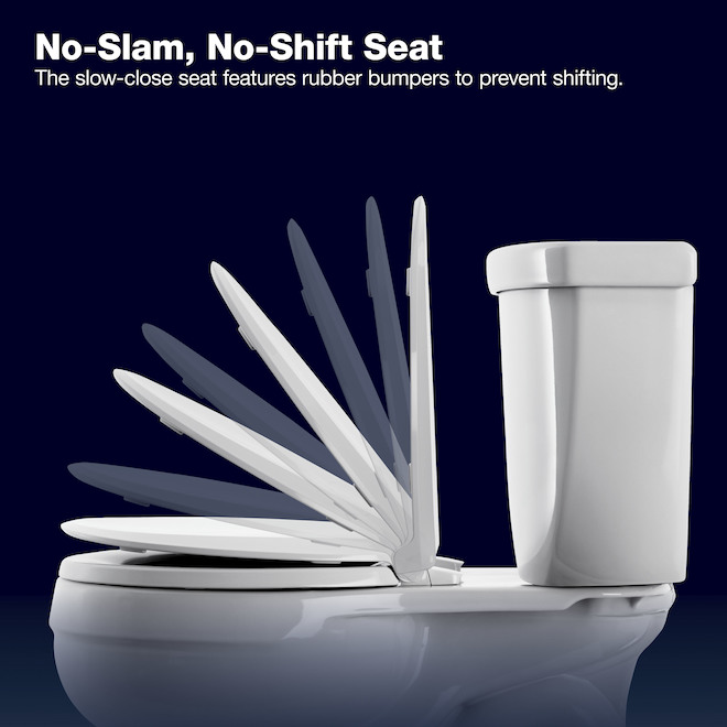 KOHLER Elliston White Ceramic Two-Piece Elongated Toilet - 4.8 LPF