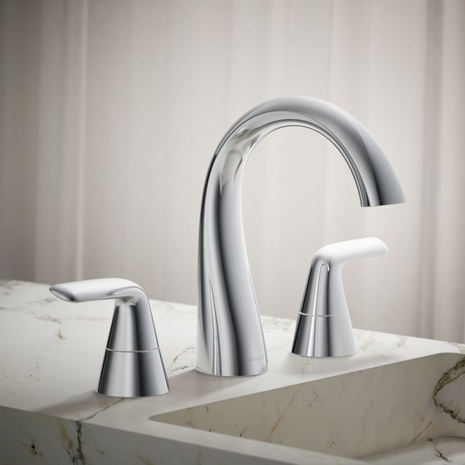 KOHLER Avail Bathroom Faucet with 2 Handles WaterSense Certified - Chrome