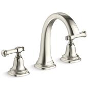 Robinet de lavabo Florez KOHLER 8 po à 2 poignées et bec courbé, nickel
