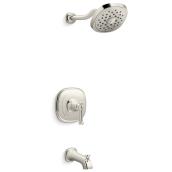 KOHLER Florez Tub and Shower Faucet Kit with 1 Handle - Brushed Nickel