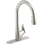 KOHLER Leto Kitchen Faucet with 1 Handle and Pull-Down Spout - Stainless Steel