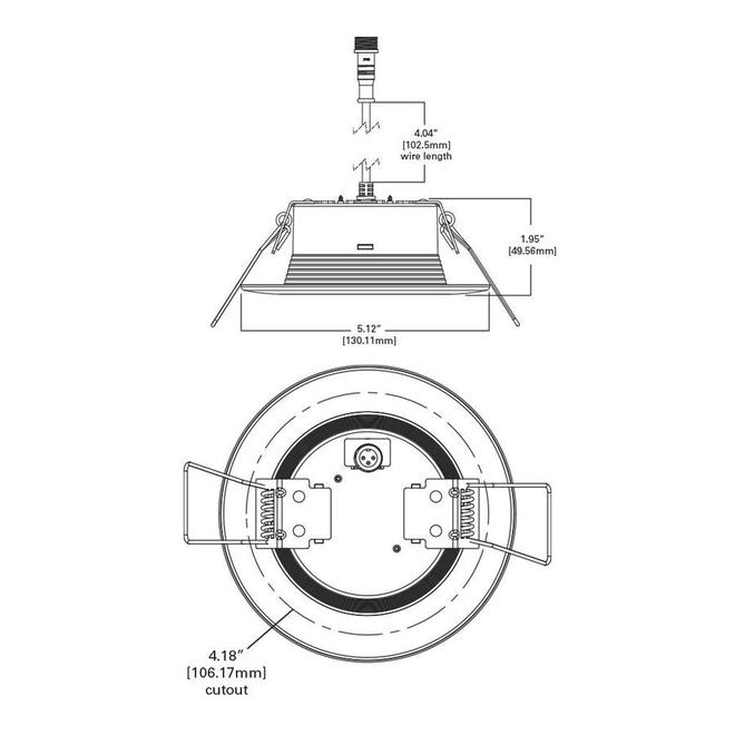 Halo White Round Recessed LED Light  5-Colour 4-in Direct Mount