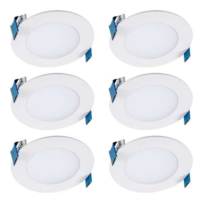 Halo White 4-in Dimmable Round Recessed LED Lights - 6/Pkg