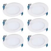 Halo White 4-in Dimmable Round Recessed LED Lights - 6/Pkg
