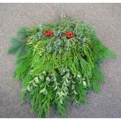 Arrangement de verdure de Noël, petit format, 12 po - 14 po, vert