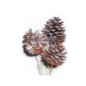 Green Plus Frosted Natural Pinecones 20-in 3/pk