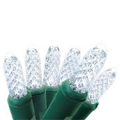 Jeu de 200 lumières extérieures DEL, fil vert, blanc froid