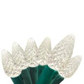 Jeu de 150 lumières extérieures DEL C5, fil vert, blanc chaud