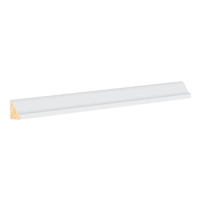 Moulure de sabot de base en MDF apprêté blanc 7/16 po x 11/16 po x 8 pi