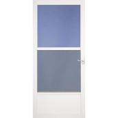 Larson Southport 32-in x 81-in White Mid-View Tempered Glass Storm Door