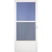 Larson Southport 34-in x 81-in White Mid-View Tempered Glass Storm Door