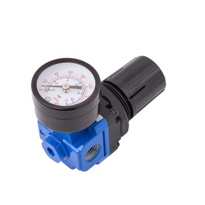 3/8 NPT Air Pressure Regulator With Gauge - 0-150 PSI Mini Compressed Air System