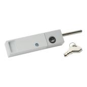 First Watch Security 4-3/4" White Keyed Patio Door Lock
