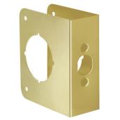 First Watch Security 4-in x 4-1/2-in Aged Brass Entry Door Reinforcer