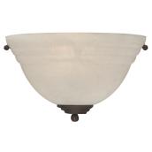 Kichler Antique Style Single Wall Sconce with Alabaster Glass Shade