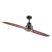 Kichler 56-in Satin Black Indoor Residential Ceiling Fan - Remote Control Included (2-Blades)